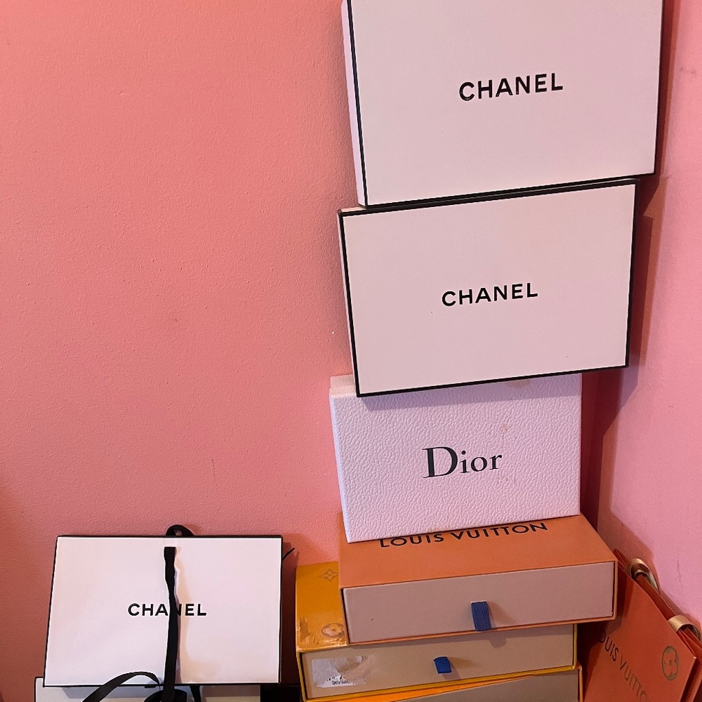 EMPTY CHANEL LOUIS VUITTON DIOR BOXES